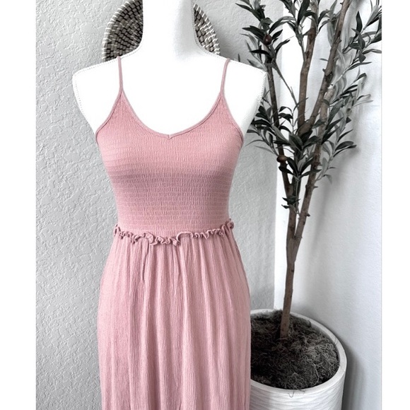 Roxy Run Ahead Crinkle Fabric Maxi Dress Size Small - Picture 6 of 10